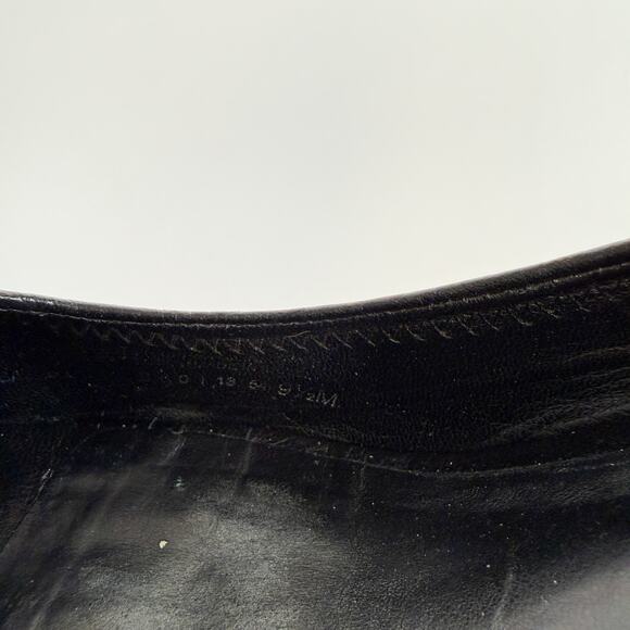 Tory Burch Sally Wedge Heels Peep Toe Black Silver - 9.5 - Picture 9 of 10